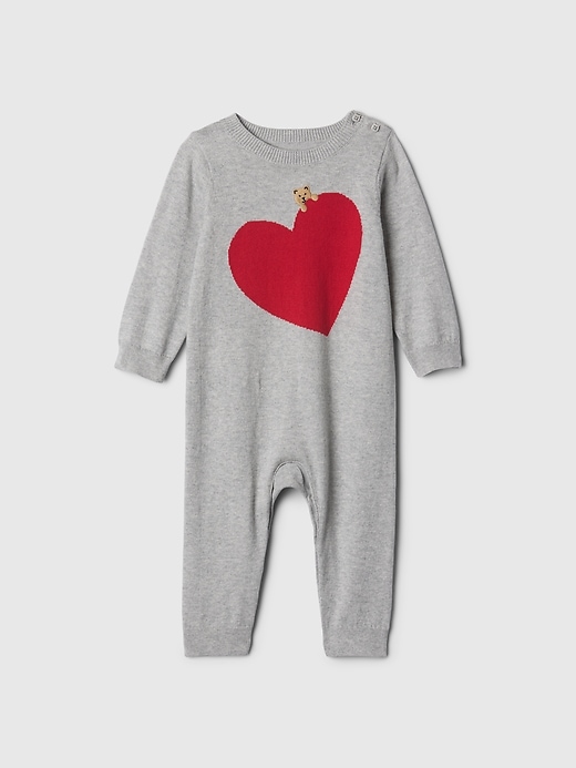 Baby Bear Heart Sweater One-Piece Baby Bear Heart Sweater One-Piece