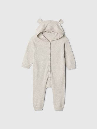 Baby Bear Hooded Footless One-Piece