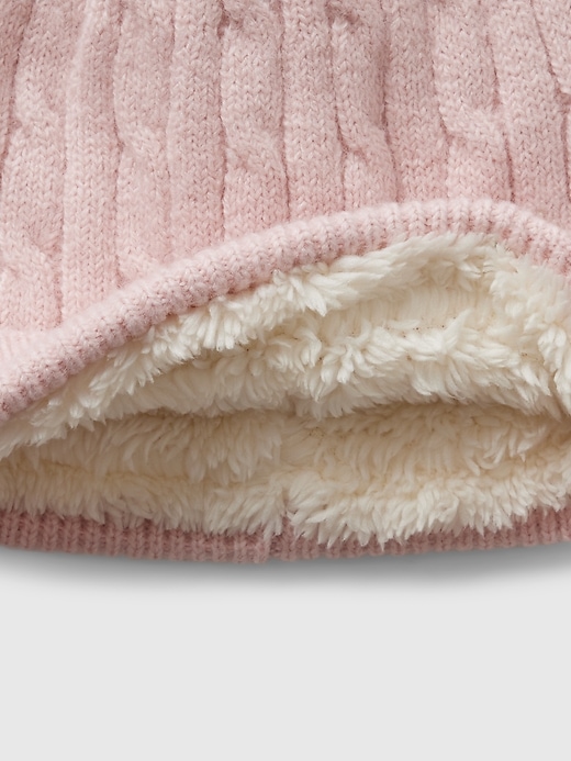 Baby CashSoft Sherpa-Lined Bear Beanie Baby CashSoft Sherpa-Lined Bear Beanie