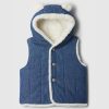 Baby Cozy Quilted Denim Bear Vest