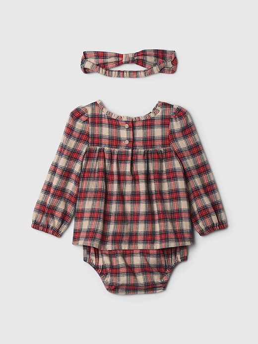 Baby Flannel Bodysuit Dress Set Baby Flannel Bodysuit Dress Set