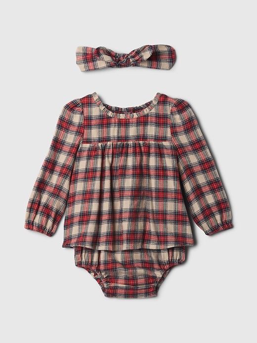 Baby Flannel Bodysuit Dress Set Baby Flannel Bodysuit Dress Set