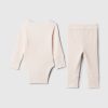 Baby Grow-With-Me Rib Outfit Set