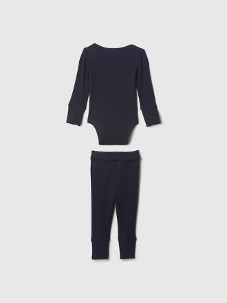 Baby Grow-With-Me Rib Outfit Set