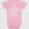 Baby Mean Girls On Wednesdays We Wear Pink Bodysuit