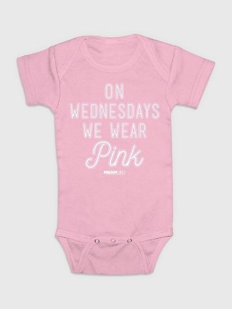 Baby Mean Girls On Wednesdays We Wear Pink Bodysuit