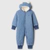 Baby Quilted Cozy Chambray One-Piece Baby Quilted Cozy Chambray One-Piece