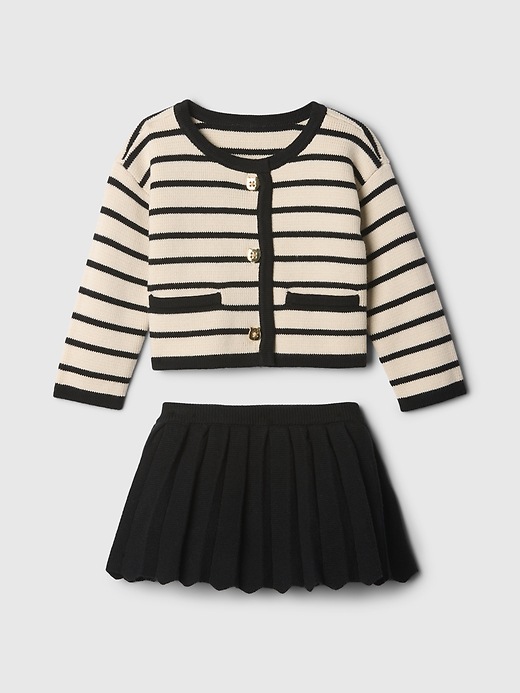 Baby Stripe Cardigan Outfit Set Baby Stripe Cardigan Outfit Set