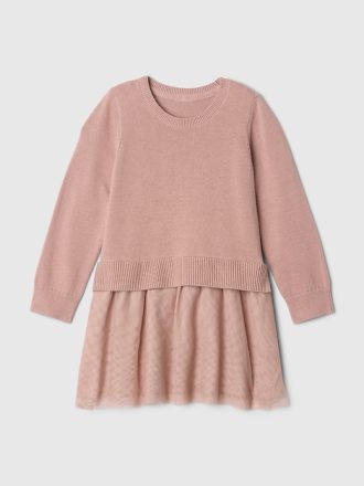 Baby & Toddler 2-in-1 Sweater Tulle Dress