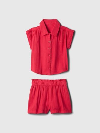 Baby & Toddler Crinkle Gauze Two-Piece Outfit Set
