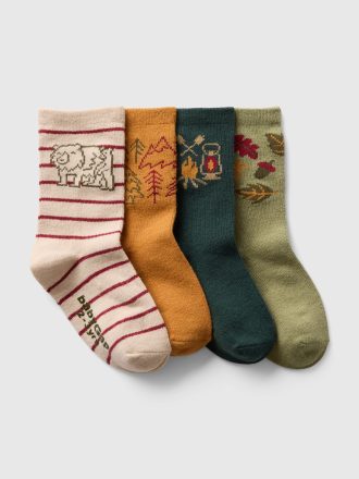 Baby & Toddler Camp Crew Socks (4-Pack)