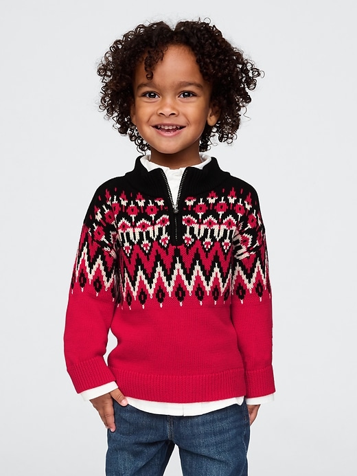 Baby & Toddler Fair Isle Half-Zip Sweater Baby & Toddler Fair Isle Half-Zip Sweater