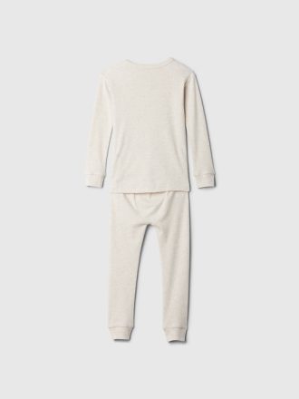 Baby & Toddler Organic Brushed Cotton Henley PJ Set