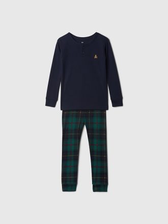 Baby & Toddler Organic Brushed Cotton Henley PJ Set