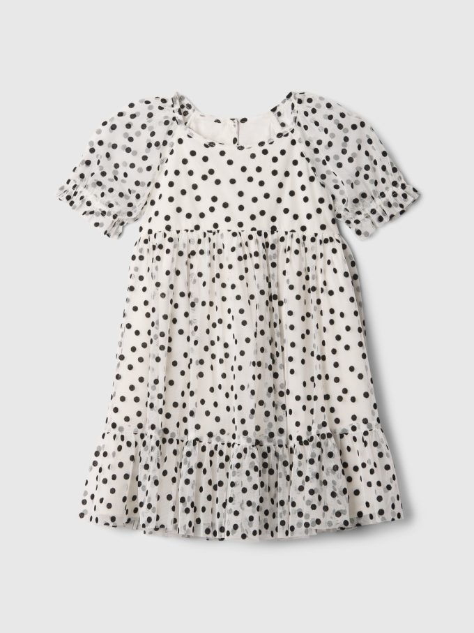 Baby & Toddler Puff Sleeve Polka Dot Tulle Dress Baby & Toddler Puff Sleeve Polka Dot Tulle Dress