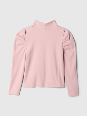 Baby & Toddler Puff Sleeve Rib Mockneck