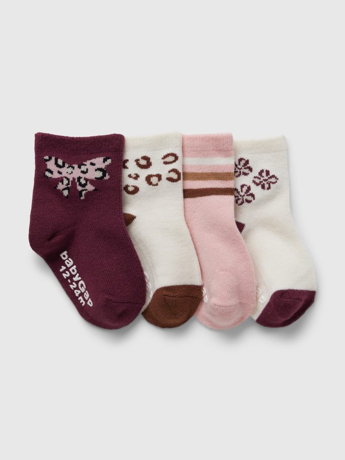 Baby & Toddler Quarter Crew Socks (4-Pack)