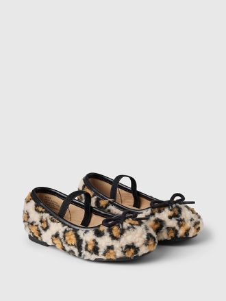 Baby & Toddler Sherpa Leopard Ballet Flats