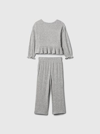 Baby & Toddler Softspun Ruffle Rib Outfit Set