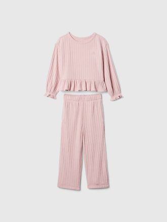 Baby & Toddler Softspun Ruffle Rib Outfit Set