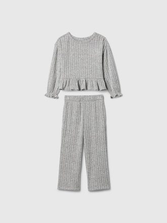 Baby & Toddler Softspun Ruffle Rib Outfit Set