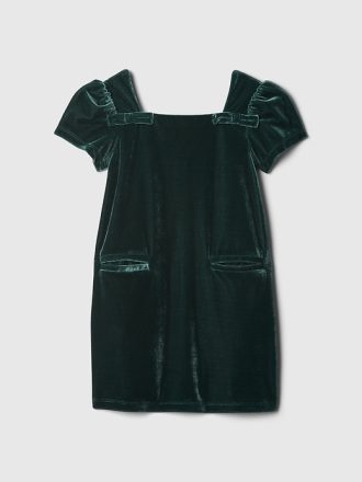 Baby & Toddler Velour Bow Shift Dress