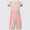 Baby & Toddler Velour Bow-Sleeve Jumpsuit