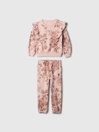 Baby & Toddler Vintage Soft Ruffle Logo Sweat Set