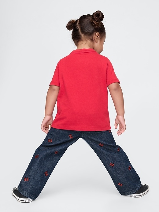 Gap × Disney Baby Minnie Mouse Embroidered Stride Jeans Gap × Disney Baby Minnie Mouse Embroidered Stride Jeans