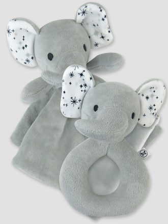 Honest Baby Clothing Lovey and Rattle Set