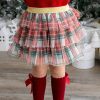 Sweet Wink Holiday Plaid Tiered Tutu