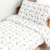 The Gilded Bird Boho Feathers Organic Cotton Toddler Duvet Cover and Pillow Case Set