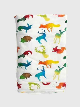 The Gilded Bird Colourful Animals Organic Cotton Toddler Duvet Cover and Pillow Case Set The Gilded Bird Colourful Animals Organic Cotton Toddler Duvet Cover and Pillow Case Set
