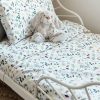 The Gilded Bird Wild Bee White Organic Cotton Toddler Duvet Cover and Pillow Case Set