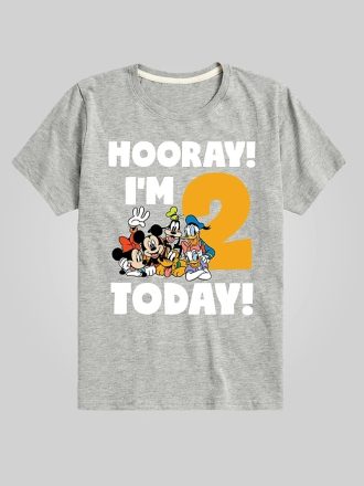 Toddler Disney Hooray I’m 2 Today Graphic Tee