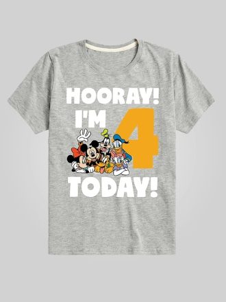 Toddler Disney Hooray I’m 4 Today Graphic Tee