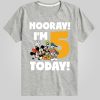 Toddler Disney Hooray I’m 5 Today Graphic Tee