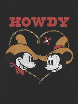 Toddler Mickey and Minnie Mouse Howdy Western Graphic Tee