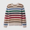 Kids CashSoft Striped Crewneck Sweater