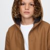 Kids Cozy Canvas Hooded Jacket