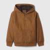 Kids Cozy Canvas Hooded Jacket