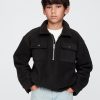 Kids Cozy Half-Zip Shirt Jacket