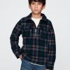 Kids Cozy Half-Zip Shirt Jacket