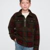 Kids Cozy Half-Zip Shirt Jacket