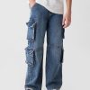 Kids Double Cargo Baggy Jeans