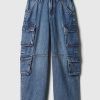 Kids Double Cargo Baggy Jeans