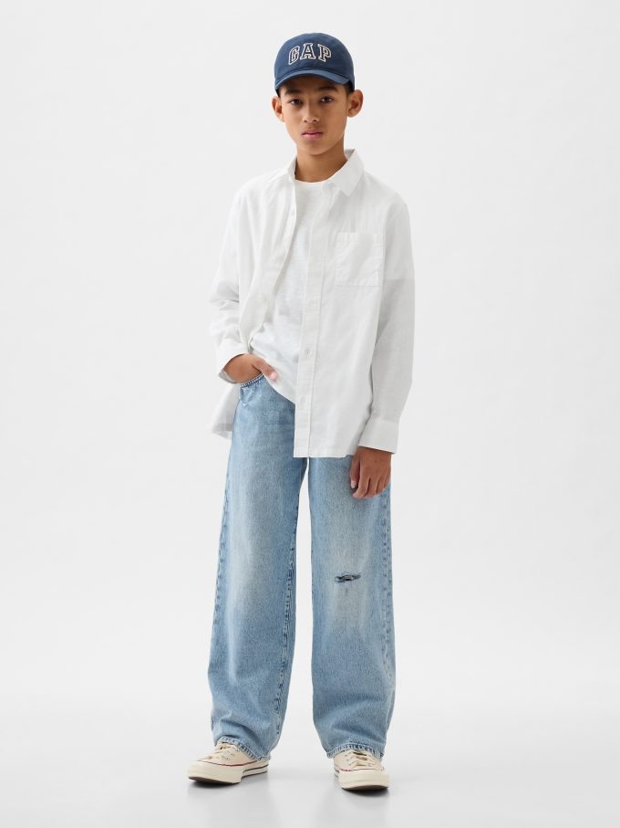 Kids Linen-Cotton Oxford Shirt