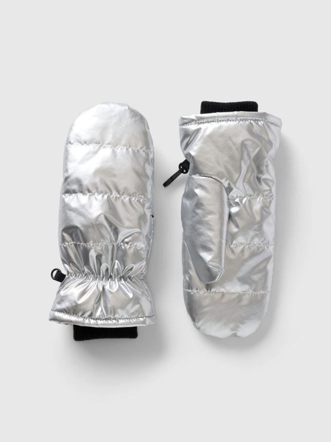 Kids Metallic Puffer Mittens Kids Metallic Puffer Mittens