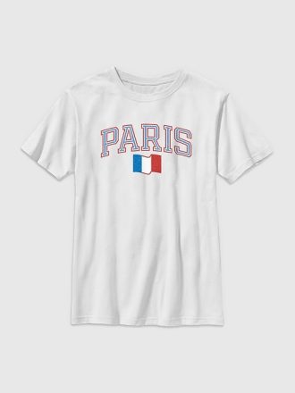 Kids Paris France Collegiate Graphic Tee