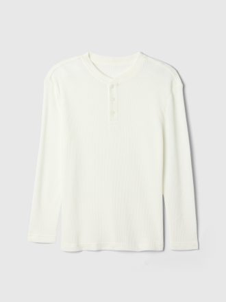 Kids Recycled Waffle Henley Undershirt